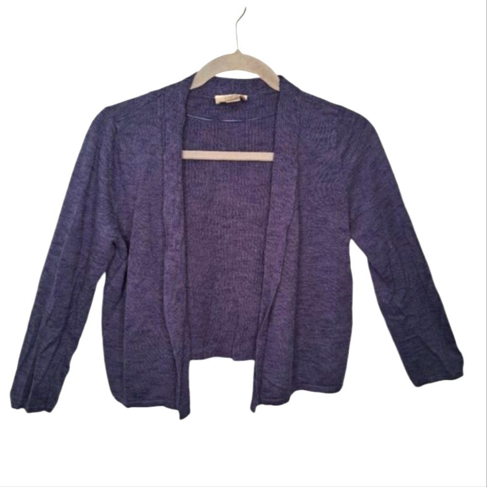 Loft Blue Cropped Shrug Cardigan Size Medium